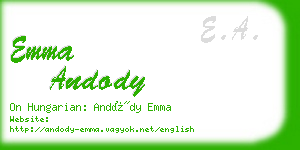 emma andody business card